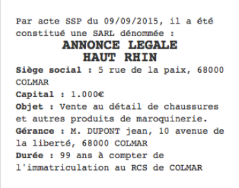 annonce legale haut rhin